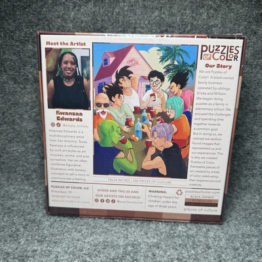 Kame House Kickback Puzzle Dragon Ball Puzzles of Color Kwanzaa Edwards 300 NEW